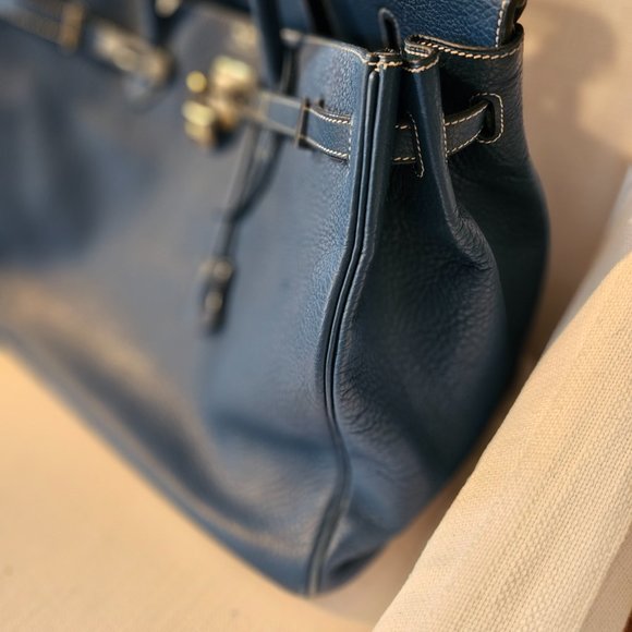 Hermes Birkin 40 Blue Palladium hardware - Picture 5 of 16